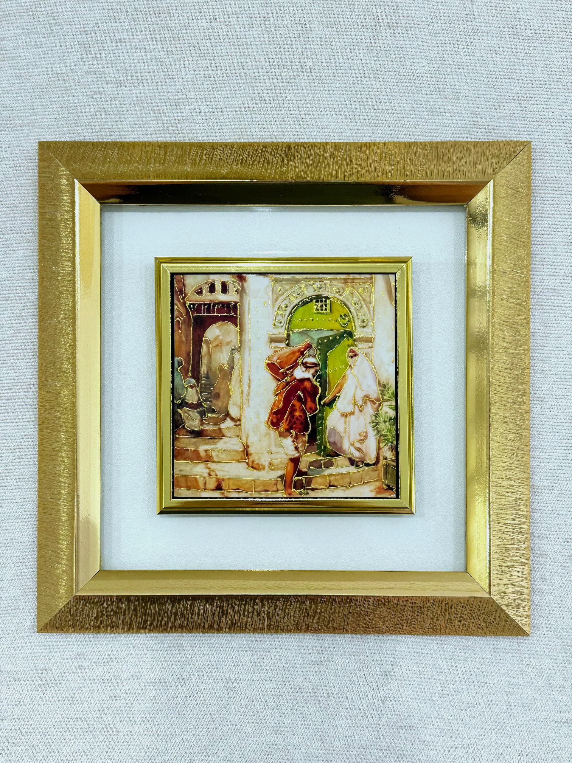 Tableau Artistique Encadré Doré