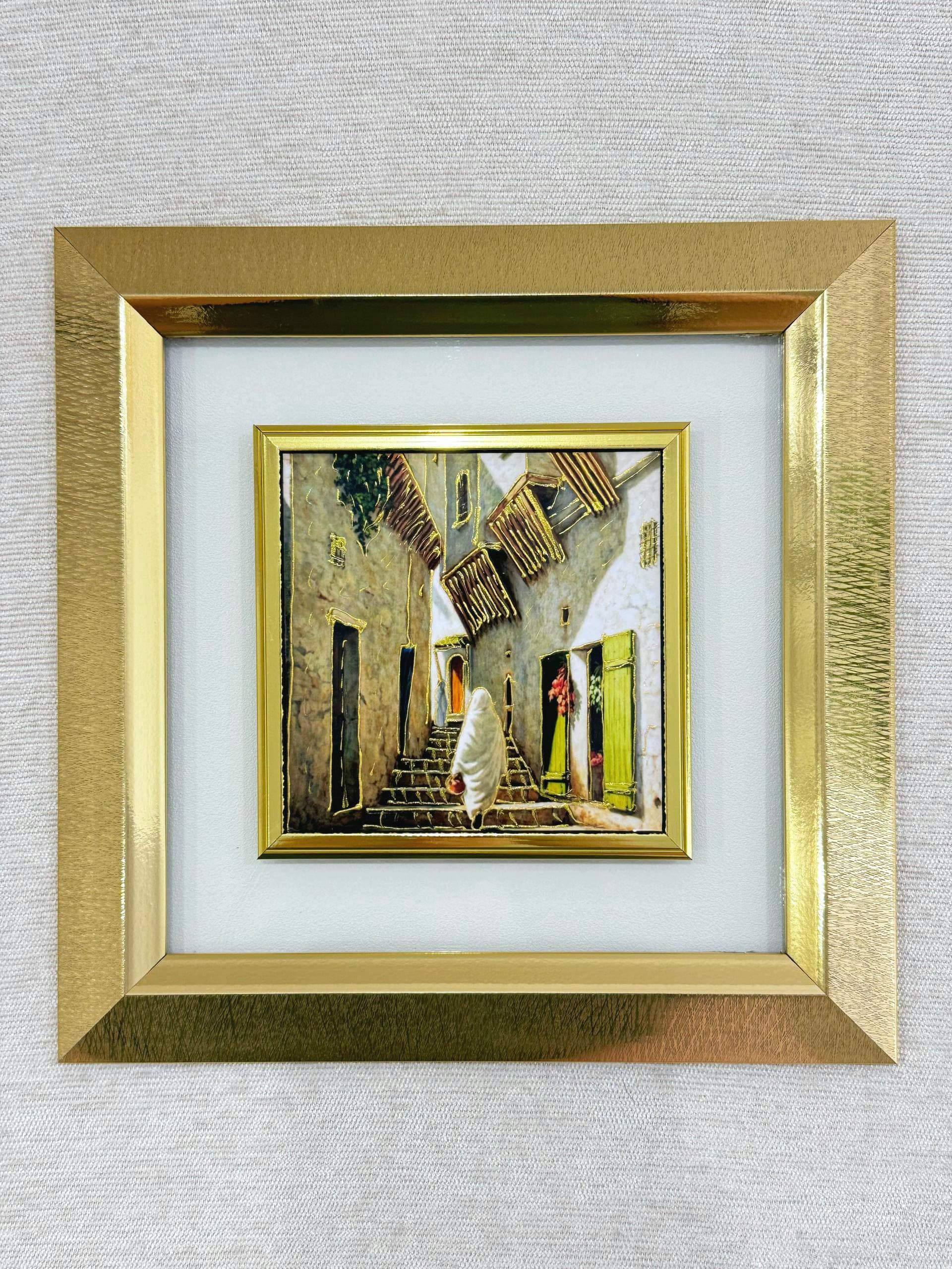 Tableau Artistique Encadré Doré