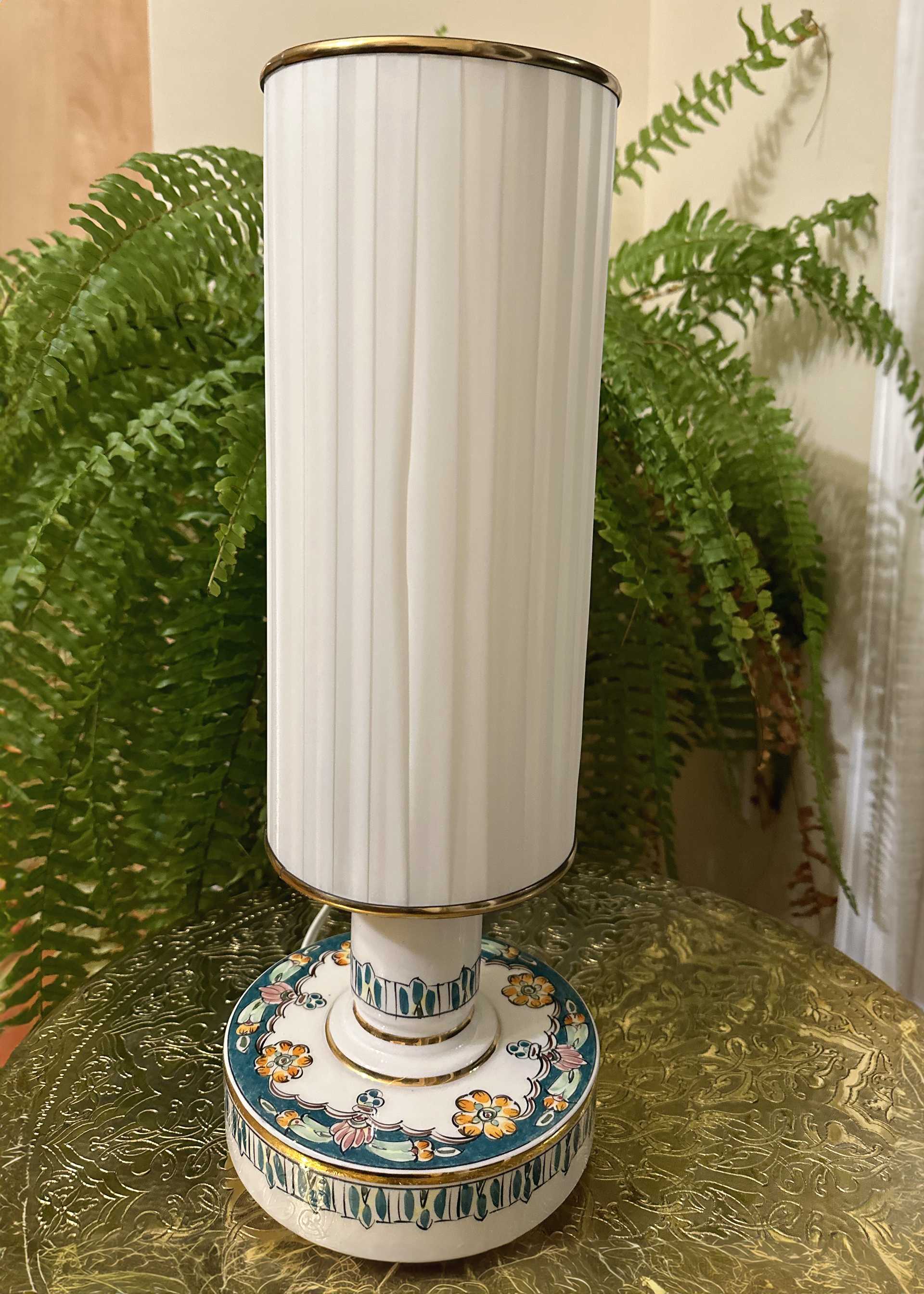 Lampe en Céramique Artisanale Dorée
